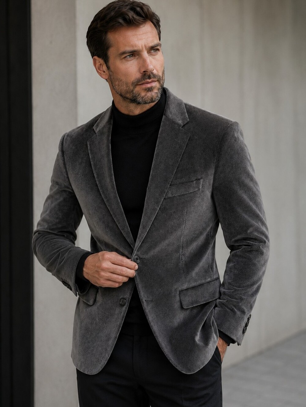 NWT Joseph Abboud Gray Velvet Blazer Sport Coat Men’s 42R $695
